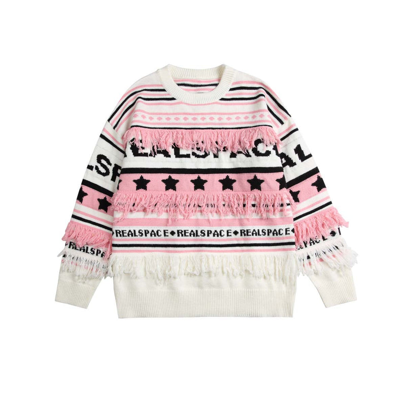 Unisex Sweatshirt Autumn Crew Neck Stripes
