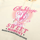 Men Fleece Lined Hoodie Printed Hoodie Autumn Men's Loose Street Long Sleeve Pullover