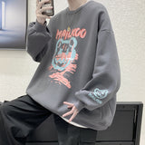 Men Hoodie Autumn Sweater Men's Hong Kong Style Loose Graffiti All-Matching