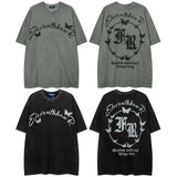 Men's T Shirt Printed Short-Sleeved T-shirt Men's and Women's Retro Hip Hop Loose