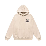 Men Fleece Lined Hoodie Hooded Sweater Loose Men's Clothing Ins Letter Embroidered Printed Pullover