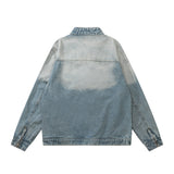 Men Denim Jacket Washed Do the Old Cowboy Jacket Men's Ins Denim Jacket Autumn
