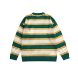 Unisex Sweatshirt Women's Striped Hollow out Sweater