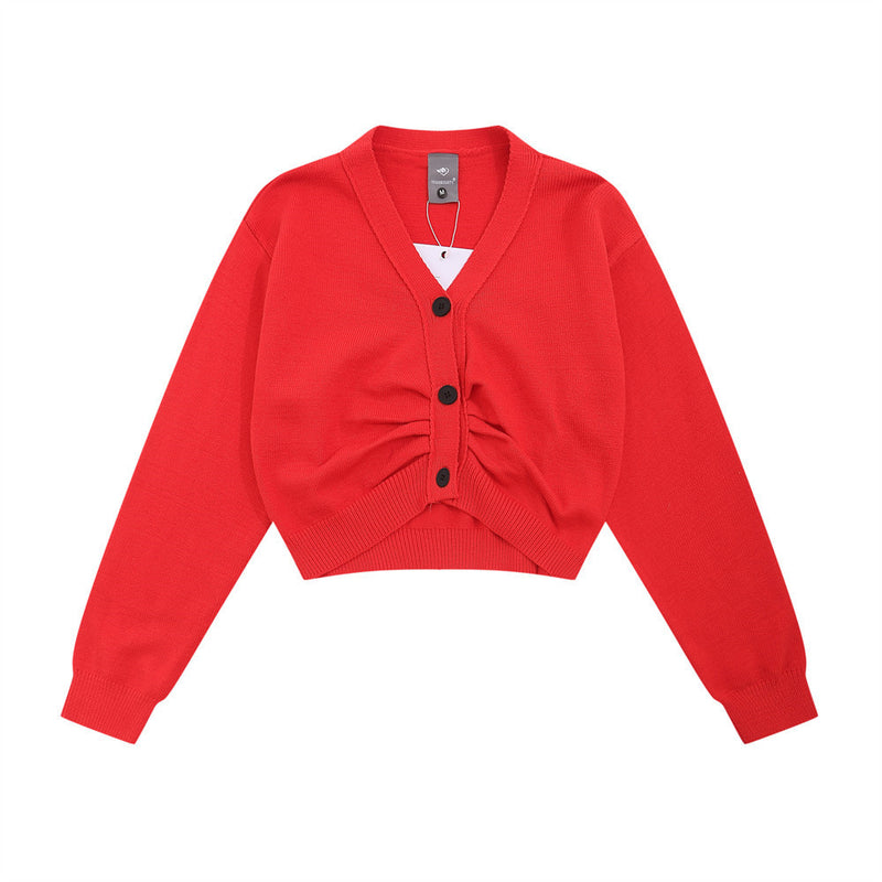 Women Sweater Cardigan Sweater Women's Autumn Leisure Long Sleeve Button