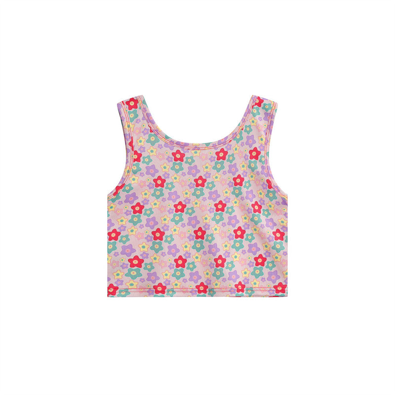 Women's Vest Full Printed Sleeveless Vest Women's Summer Casual Short Sling