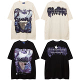 Men T Shirt Printed Short-Sleeved T-shirt Men and Women Loose Couple