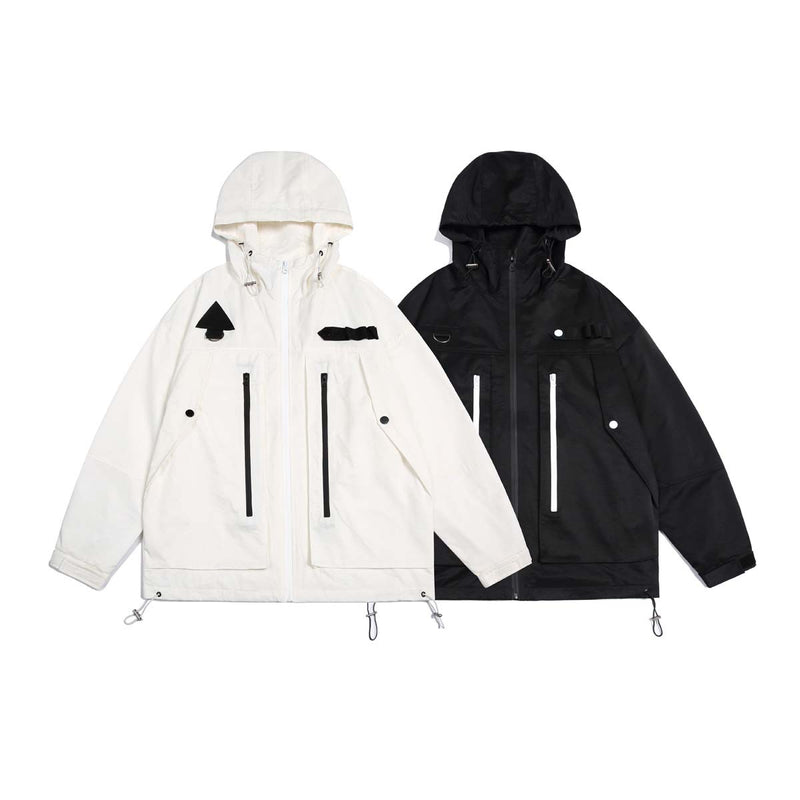 Unisex Jacket Autumn Double Zipper Hooded Jacket Women's Clothing
