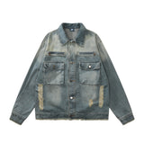 Men Denim Jacket Washed Do the Old Cowboy Coat Men's Jacket