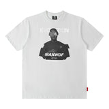 Men T Shirt Summer Retro Portrait Printing round Neck Short Sleeve