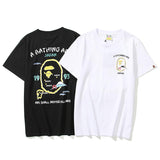 Bathing Ape T Shirt Summer Golden Printing Plus Size Loose Short Sleeve T-shirt
