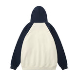 Men Hoodie Color-Block Raglan Sleeves Hooded Sweater Boys Loose Letters XINGX Printed Casual Hoodie