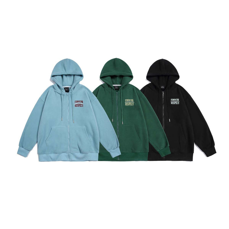 Unisex Jacket Autumn Letter Cardigan Hoodie