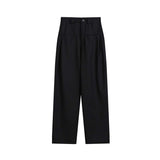 Unisex Pants Autumn Workwear Wide-Leg Casual Pants