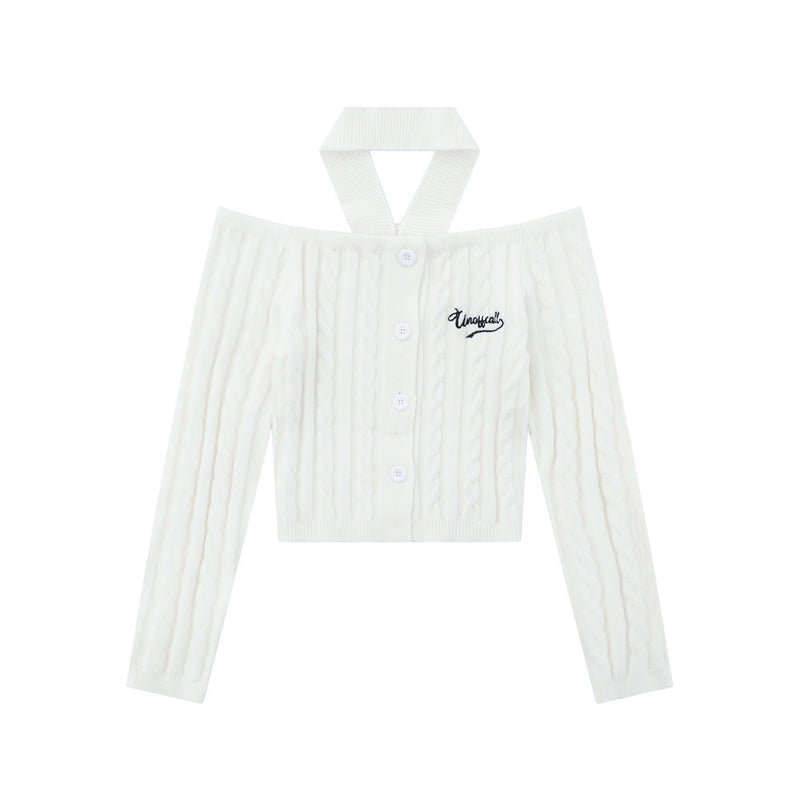 Women Sweater Cropped Knitted Cardigan Women's Long Sleeve Top