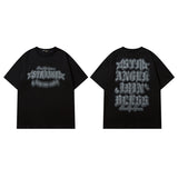 Men T Shirt Vintage Graffiti Bottoming T-shirt Hip Hop Short Sleeve