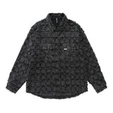 Men Long Sleeved T Shirt Plaid Cat Beard Long Sleeve Shirt Loose Embroidered Letter Shirt