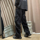 Men Sweatpants Overalls Men's Autumn Wide Leg Parachute Soldier Pants Loose