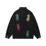 Graffiti Bomber Jacket Cardigan Jacket Men and Women Loose Casual