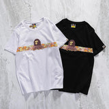 Bathing Ape T Shirt Summer Casual Straight White Short Sleeve Cotton Round Neck T-shirt