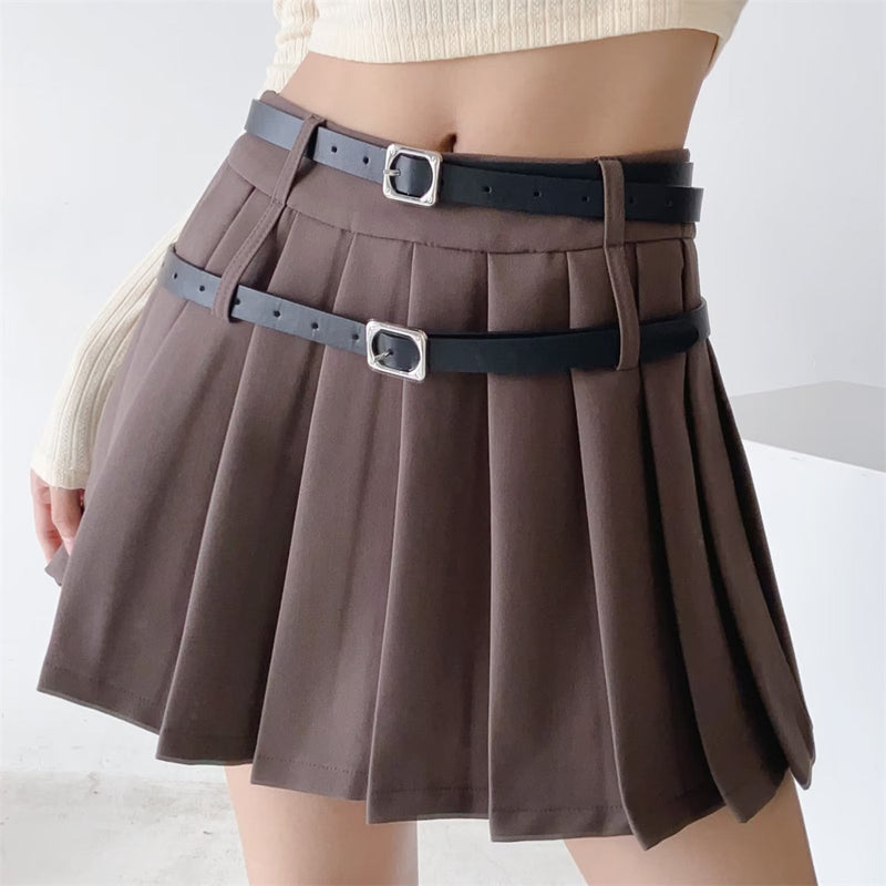 Women Skirt High Waist Suit Short Skirt Pleated Skirt