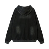 Unisex Vintage Hoodie Old Zip Cardigan Hooded