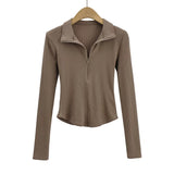Women T-shirt Autumn Undershirt Slim Sweater Women's T-shirt