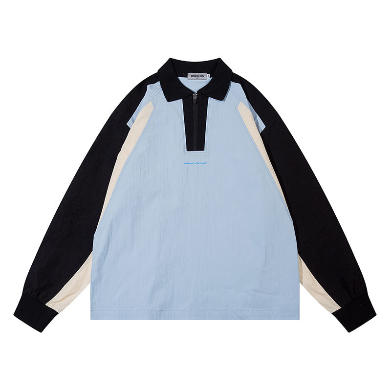 Men Long Sleeve Shirt Workwear Mechanical Style Long Sleeve T-shirt Men and Women Hip Hop Retro Loose Windproof