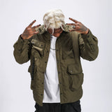 Men Cotton Padded Jacket Coat Cotton Coat Jacket Men's Clothing Autumn and Winter Loose Padded Jacket Cotton Padded Coat Ins