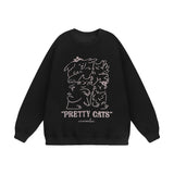 Men Hoodie Animal Printed Crew Neck Sweatshirt