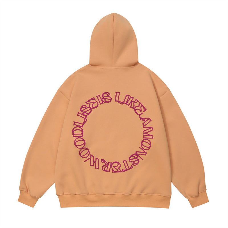 Men Hoodie Eyes Embroidered Hoodie Men
