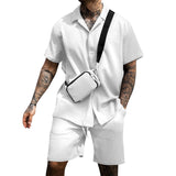 Men Co-Ords Men's Casual and Comfortable Polo Short Sleeve Shorts Suit