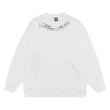 Men Fleece Lined Hoodie round Neck Sweater Men's Loose Sweatshirt Casual Top