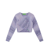 Women Sweater Gradient Color Short Sweater Women's Autumn