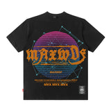 Men T Shirt Letter Print Short-Sleeve T-shirt Men's Loose Couple Casual All-Matching