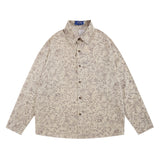 Men Long Sleeved T Shirt Men's Loose Casual Retro Spring and Autumn Lapel Long Sleeve Shirt