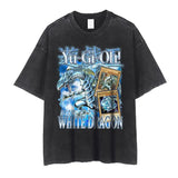 Anime Yu Gi Oh T Shirts Oversized Vintage Washed