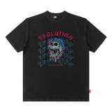 Men's T Shirt Printed Short-Sleeved T-shirt Men's and Women's Loose round Neck