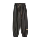 Men Sweatpants Waffle Pants Men's Spring and Autumn Casual All-Match Sweatpants Retro