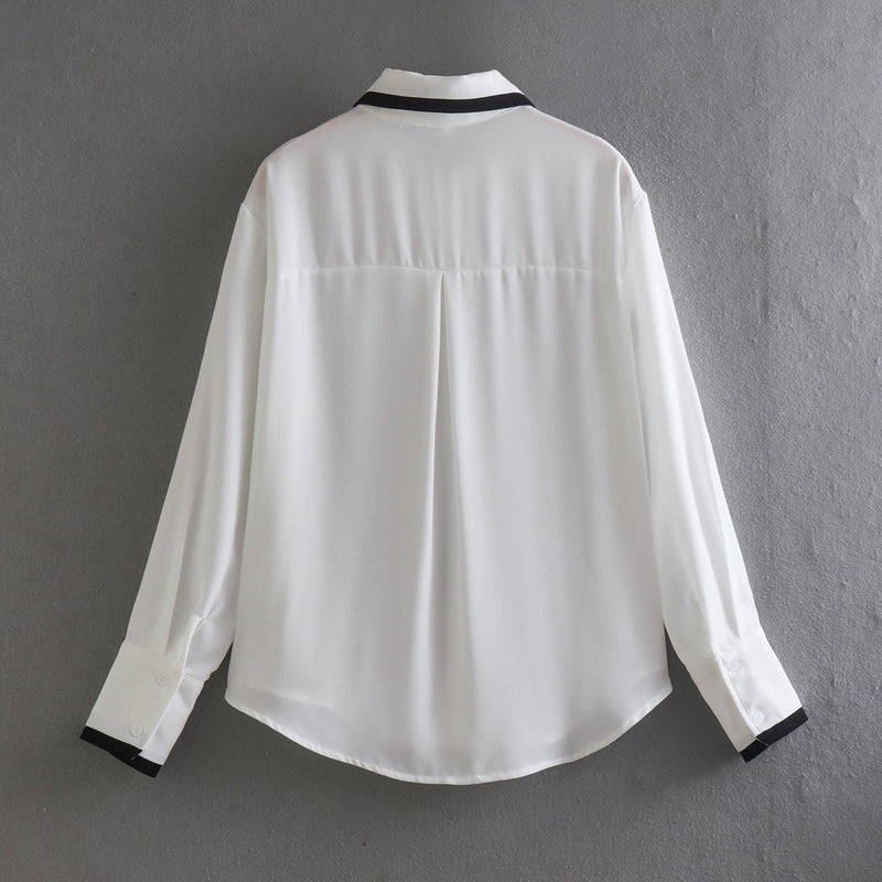 Women T-Shirt Spring and Autumn Women's Loose Long-Sleeved Shirt