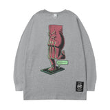 Men Long Sleeve Shirt Letter Printed Long Sleeve T-shirt Men Loose All-Matching Base Casual