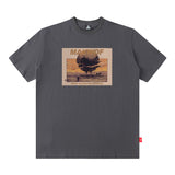 Men's T Shirt Printed Short-Sleeved T-shirt Men's and Women's Loose round Neck
