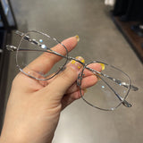 CHH Chrome Hearts Glasses Pure Titanium Ultra-light Square Gold Silk Edge Big Face Myopia Glasses Frame