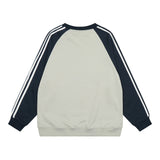 Men Hoodie Spring and Autumn Loose Sports round Neck Sweater Raglan Sleeve Pullover Top