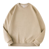 Crew neck sweater men's and women's loose sweater flexible