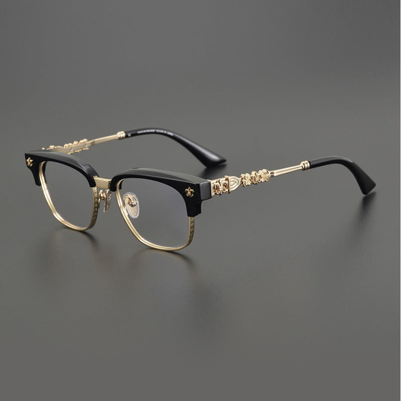 CHH Chrome Hearts Glasses Croxing pure titanium medium gold plate retro eyebrow wireframe