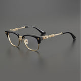 CHH Chrome Hearts Glasses Croxing pure titanium medium gold plate retro eyebrow wireframe