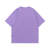 Men T Shirt Letter Short Sleeve T-shirt Men's Retro Loose Pure Cotton Couple