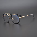 CHH Chrome Hearts Glasses Pure Titanium Vintage Square Double Beam Myopia Glasses Frame