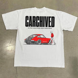 y2k Street vintage animated alphabet print short sleeve