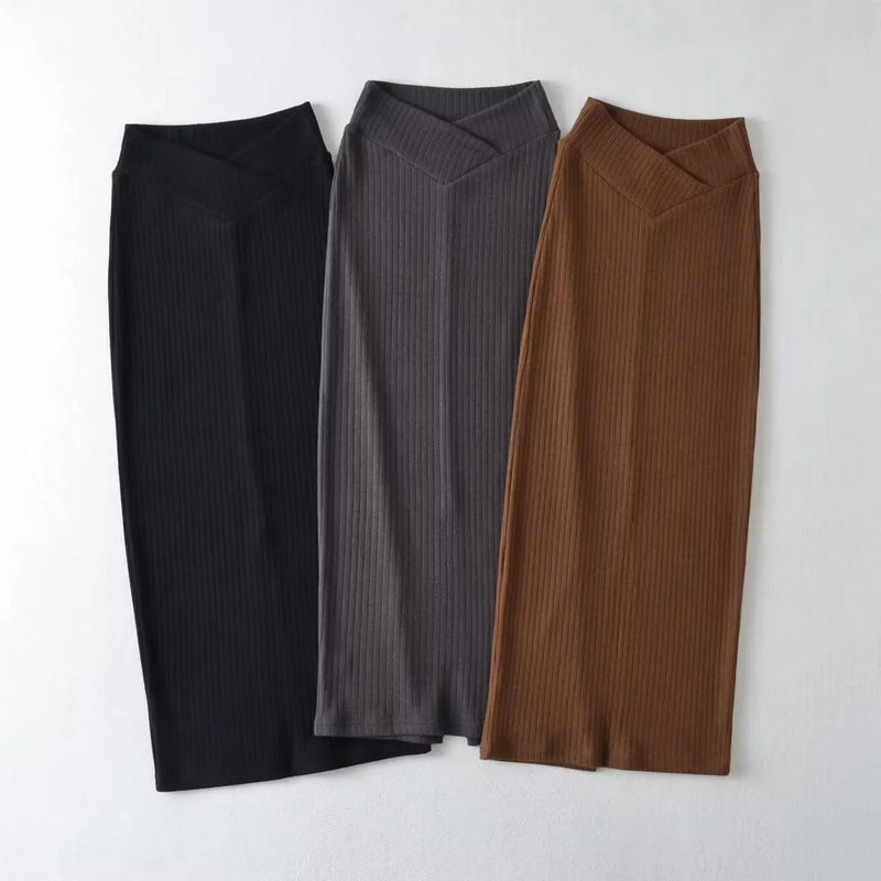 Women Skirt Autumn and Winter Knitting Skirt Wool Skirt